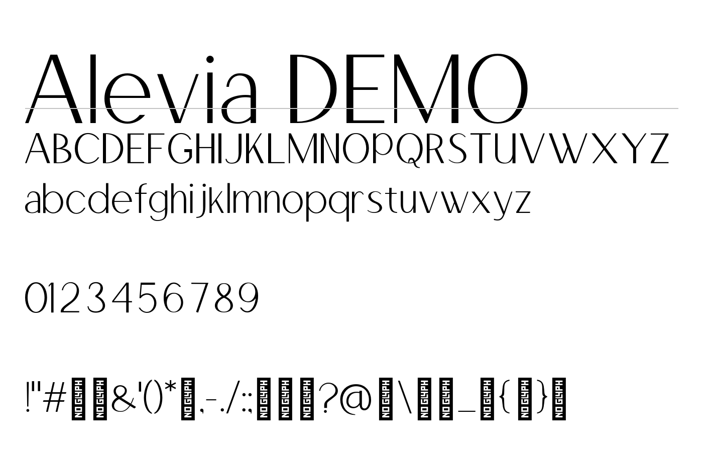 Alevia DEMO Font preview