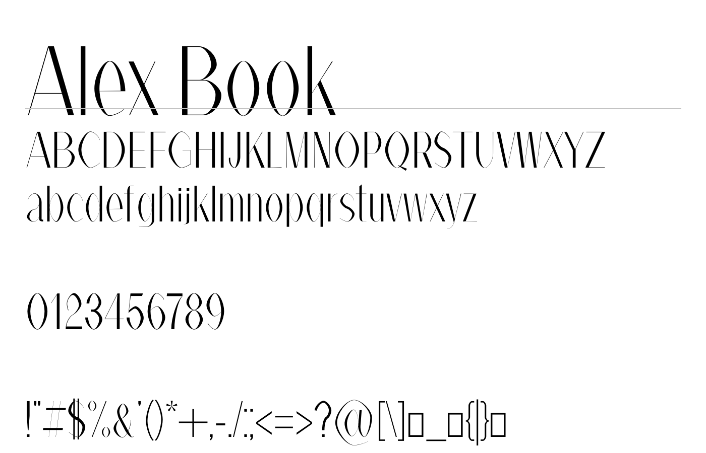 Alex Book Font preview