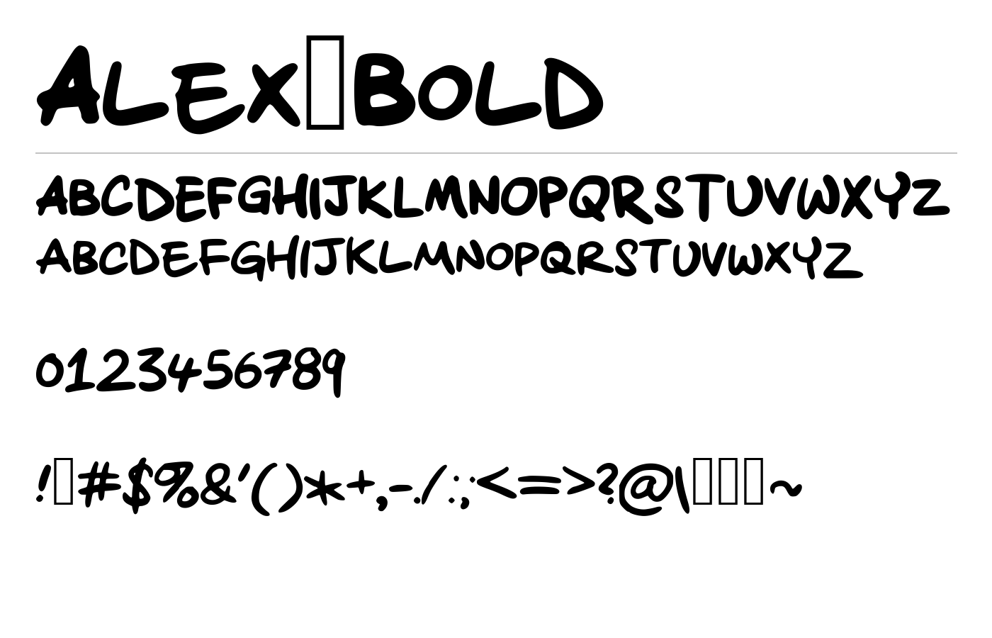Alex_Bold Font preview