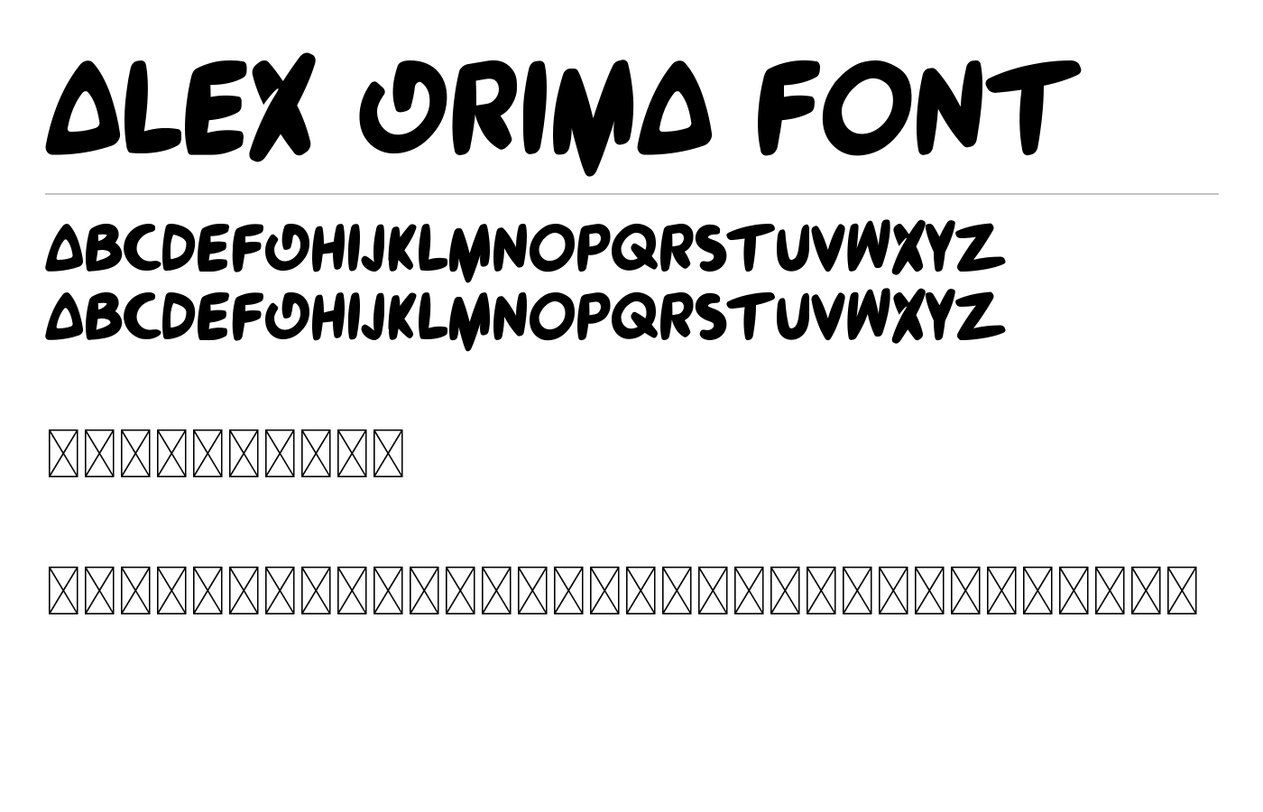 Alex Grima Font preview