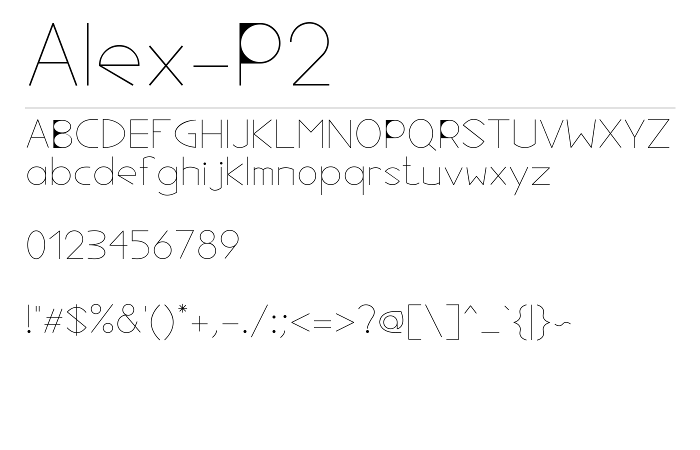 Alex-P2 Font preview