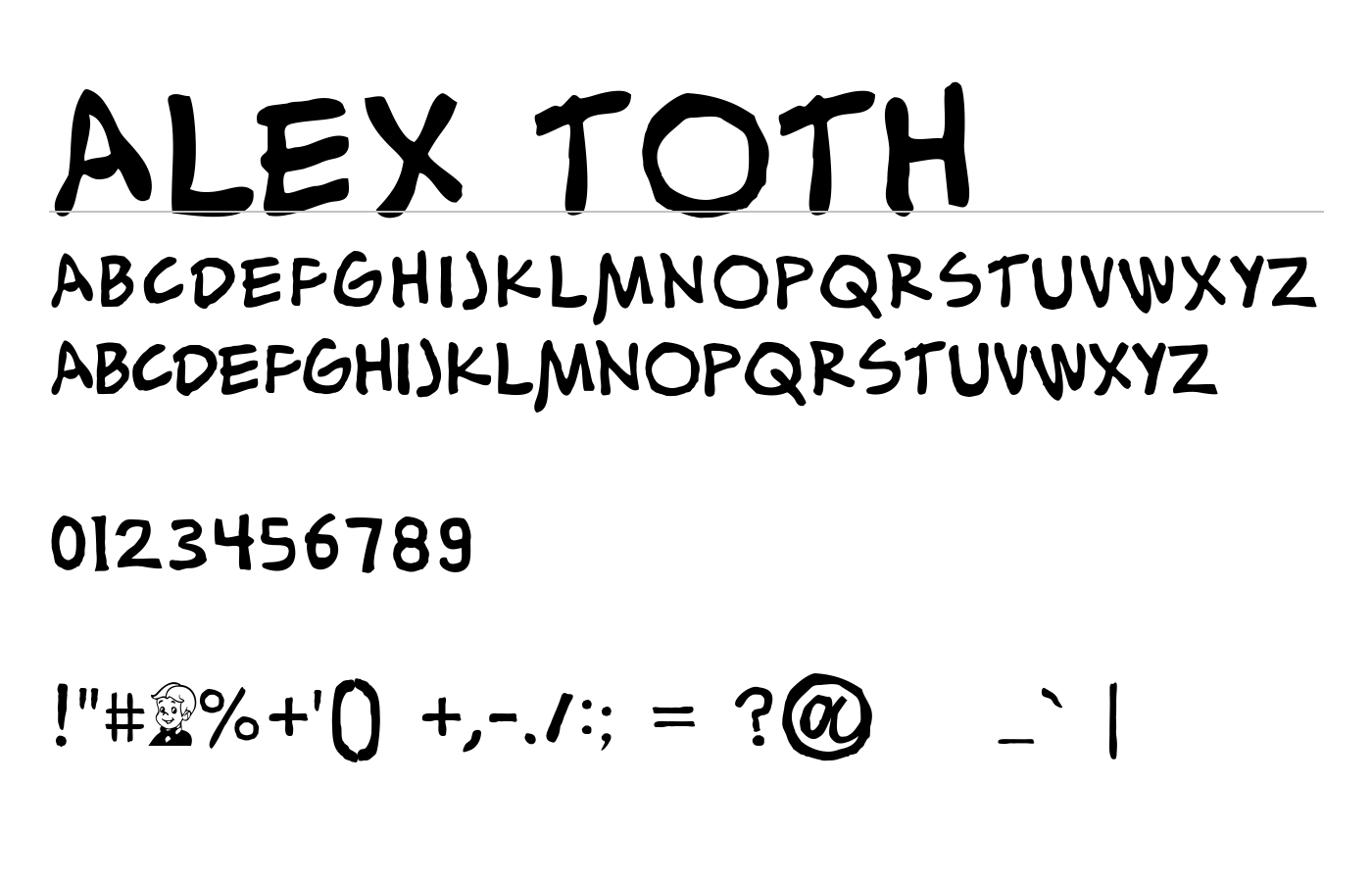 Alex Toth Font preview