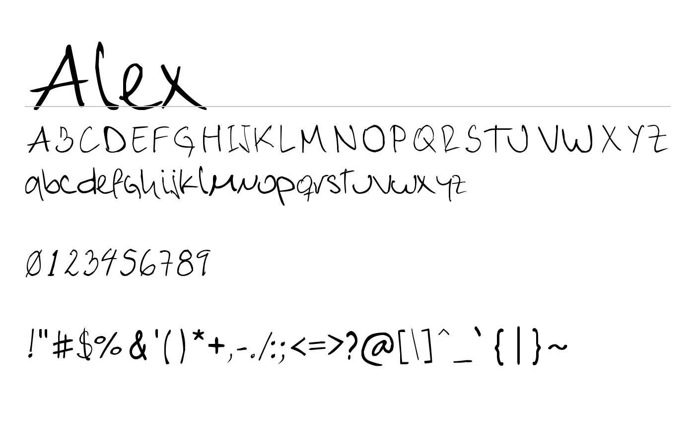 Alex Font preview