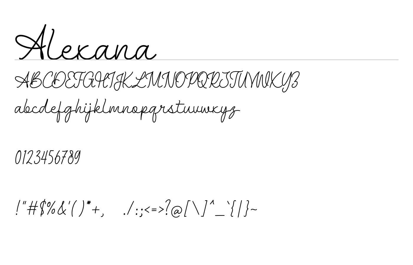 Alexana Font preview