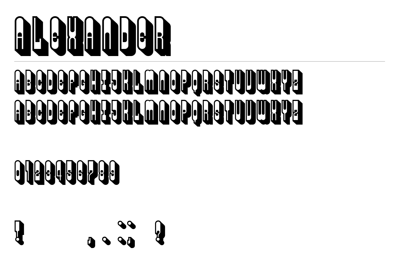 Alexander Font preview