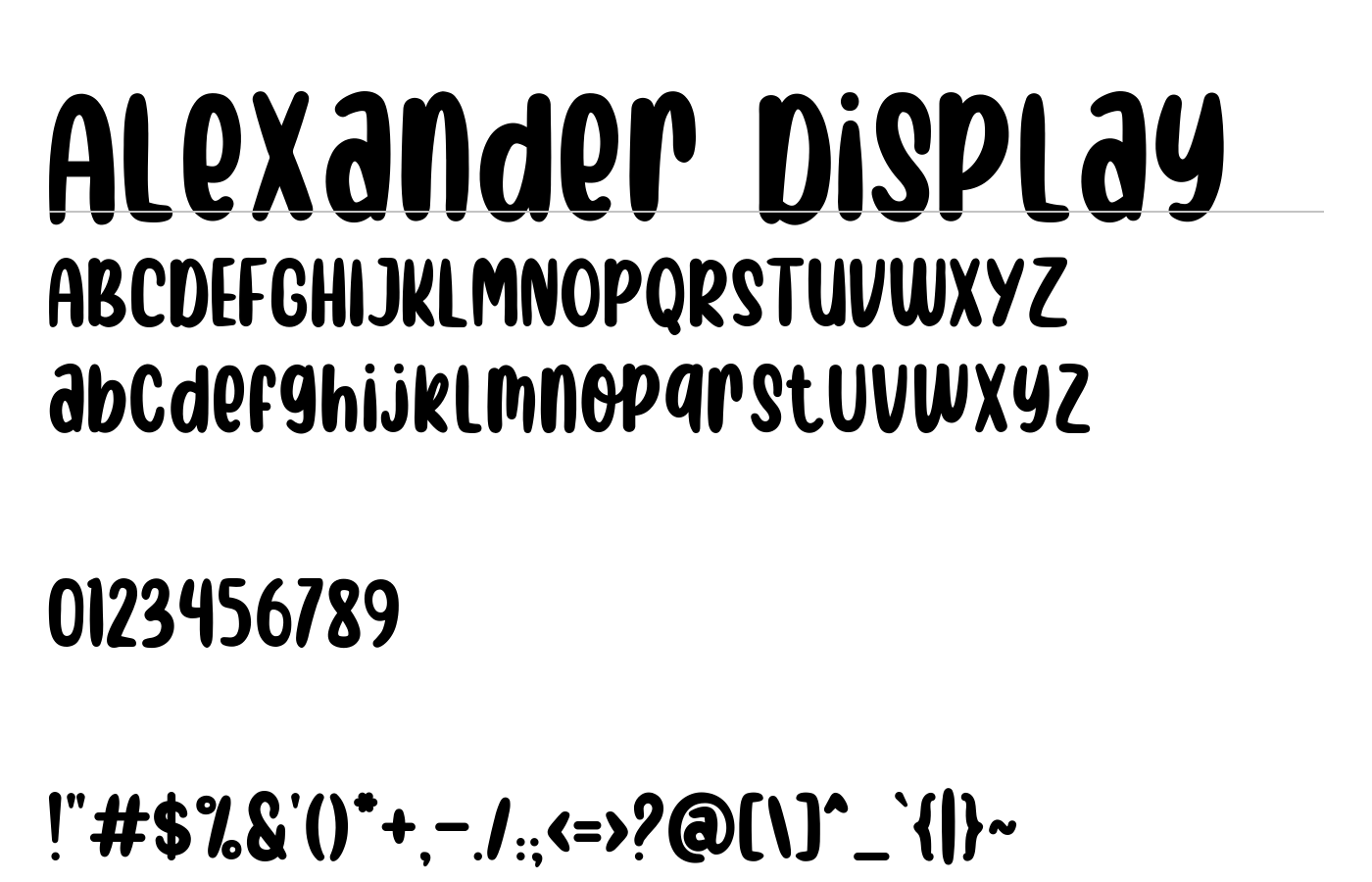 Alexander Display Font preview