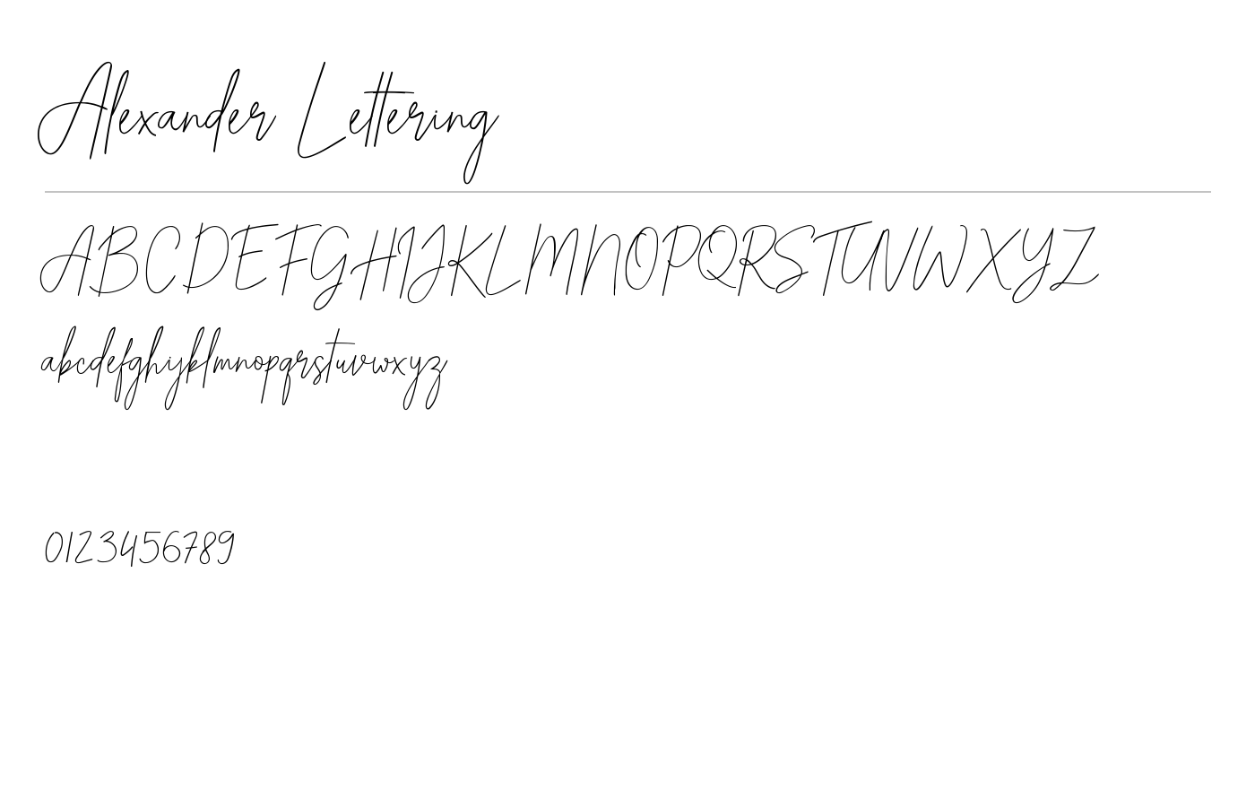 Alexander Lettering Font preview