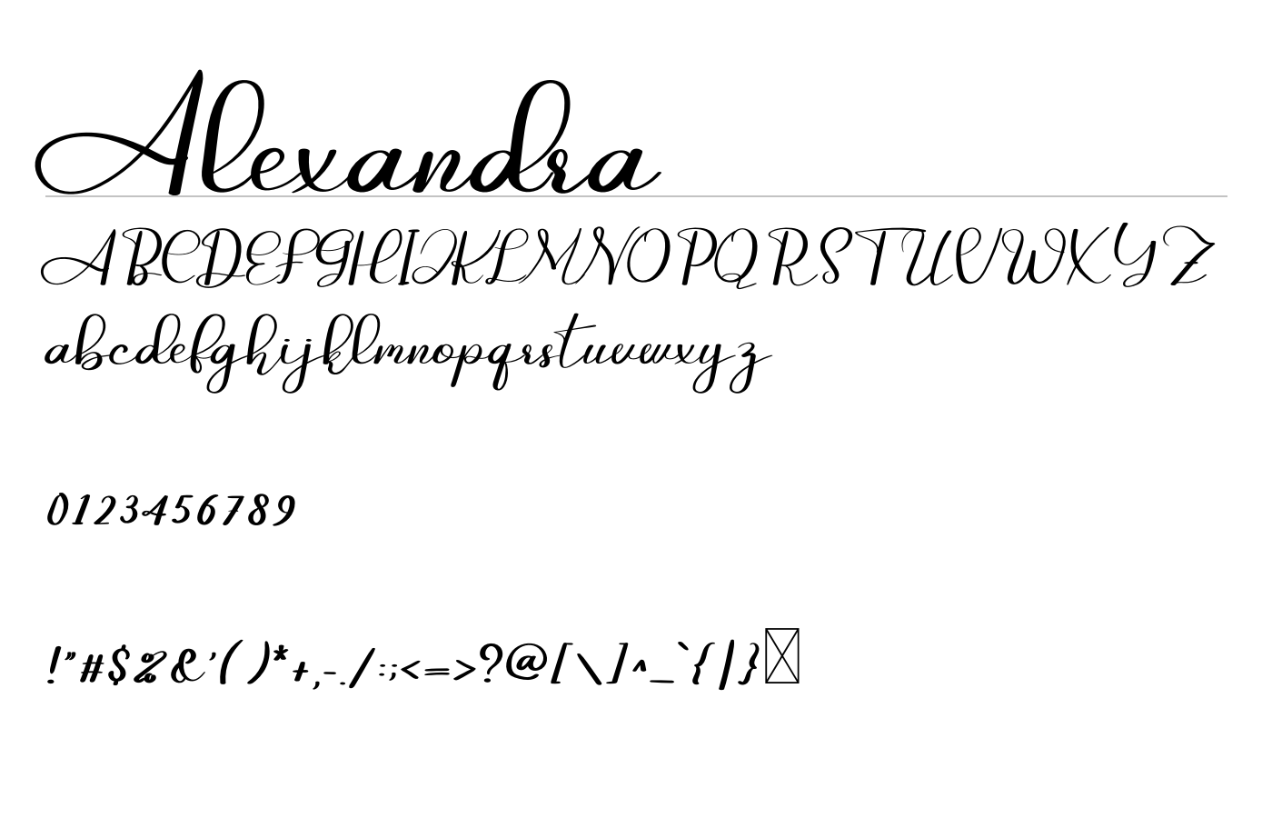 Alexandra Font preview