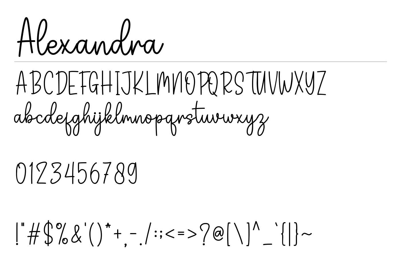 Alexandra Font preview