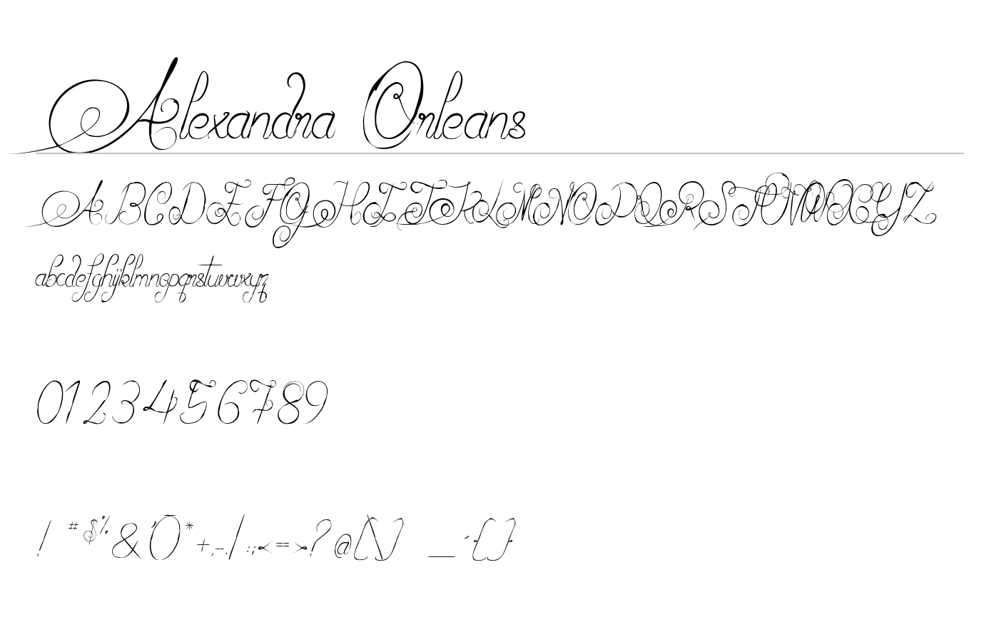 Alexandra Orleans Font preview