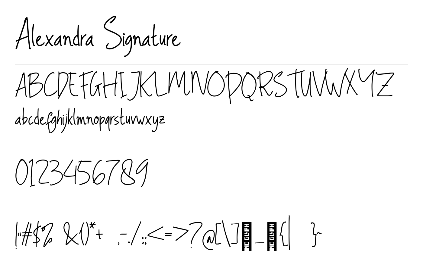 Alexandra Signature Font preview