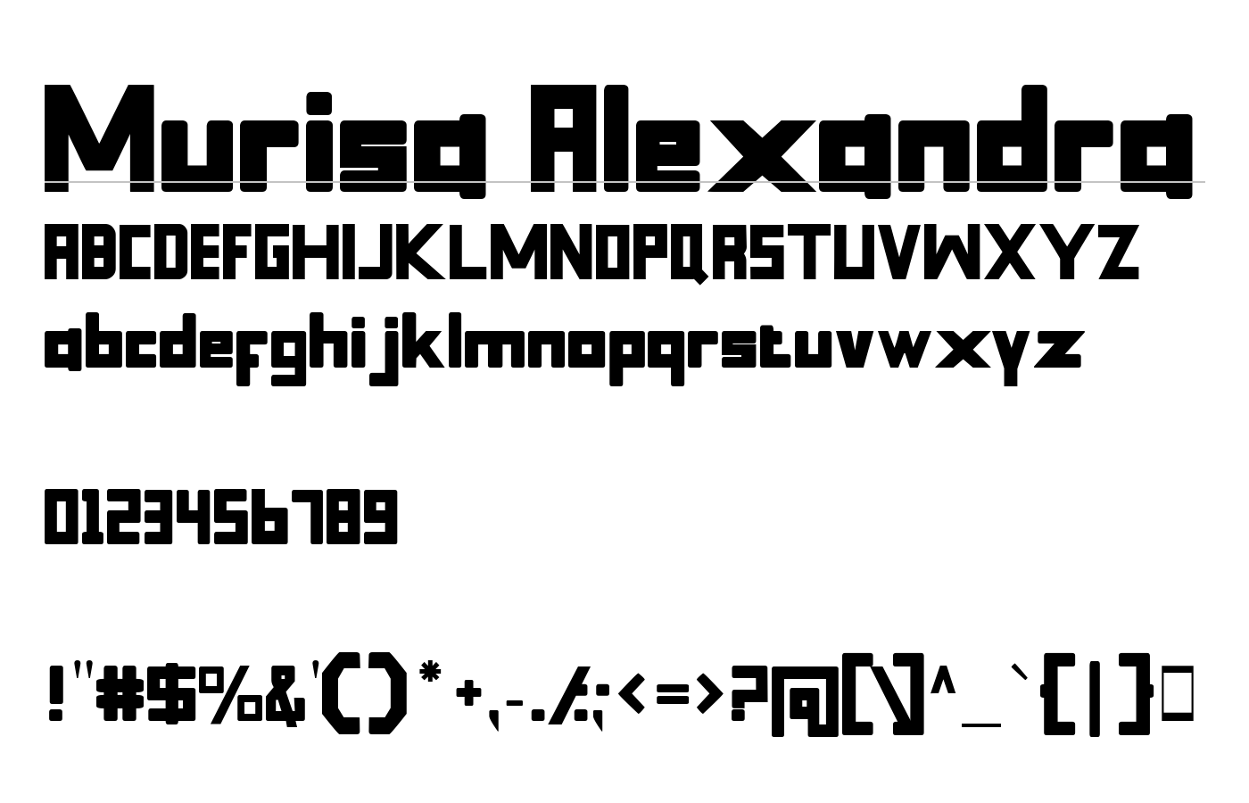 Murisa Alexandra Font preview