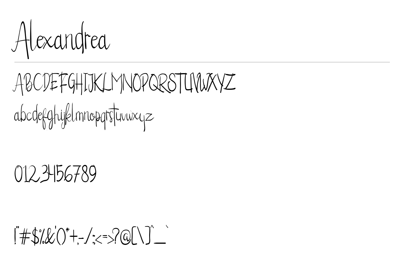 Alexandrea Font preview