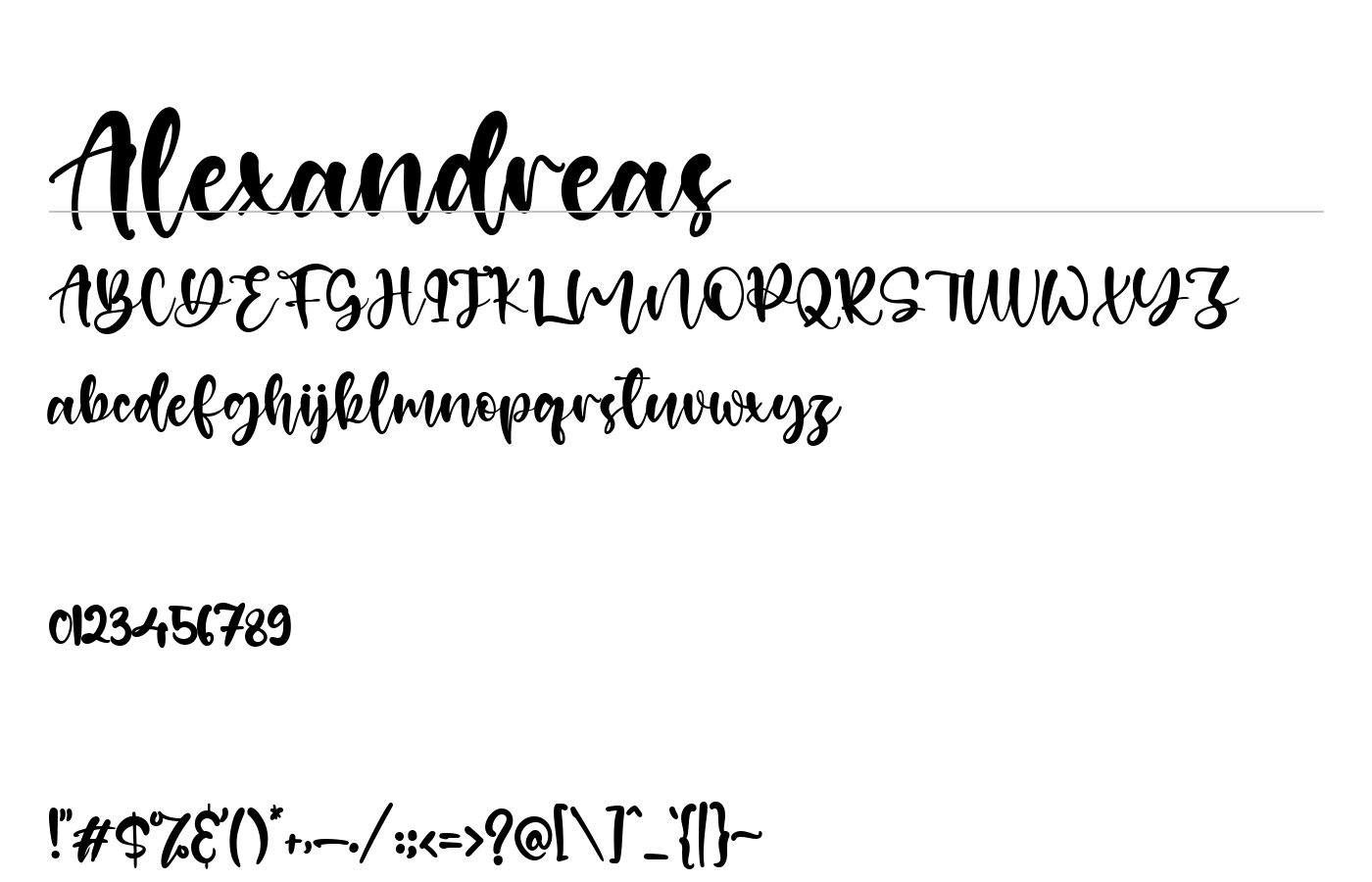 Alexandreas Font preview