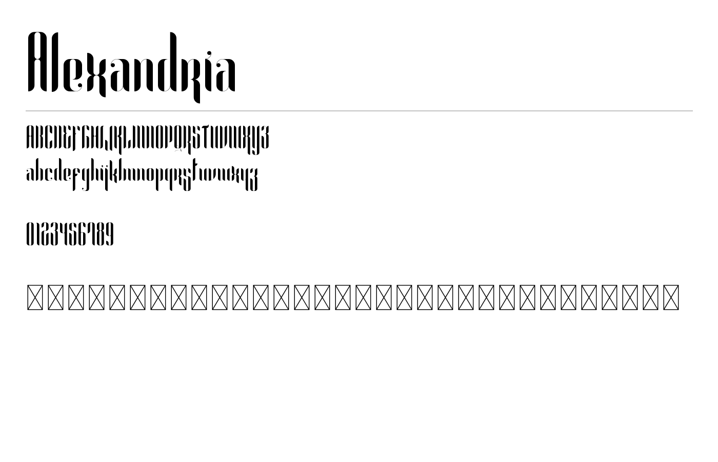 Alexandria Font preview