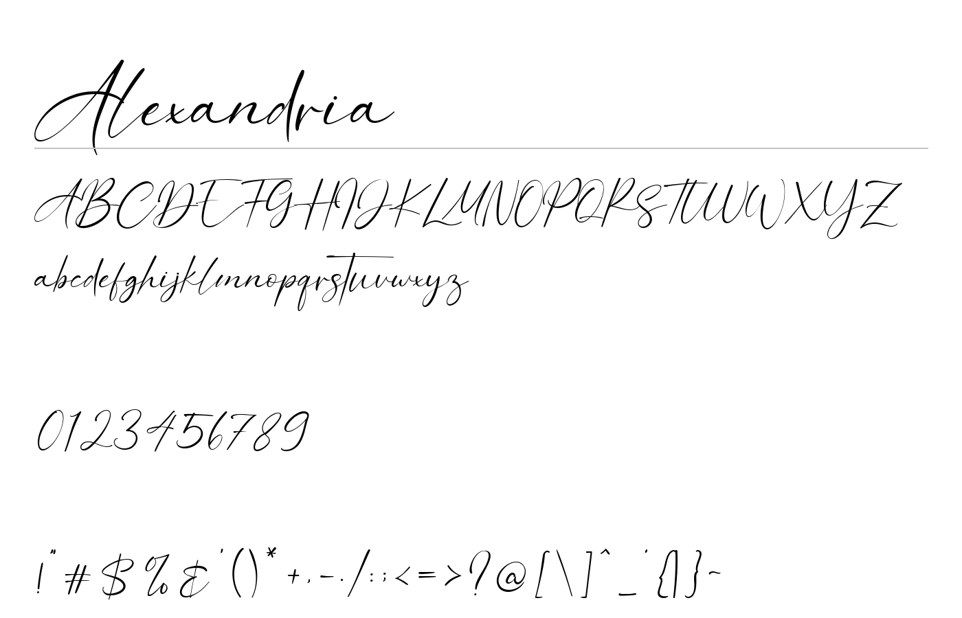 Alexandria Font preview