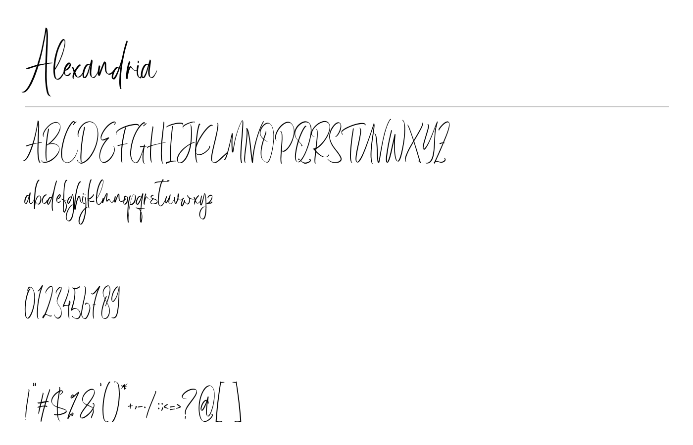 Alexandria Font preview