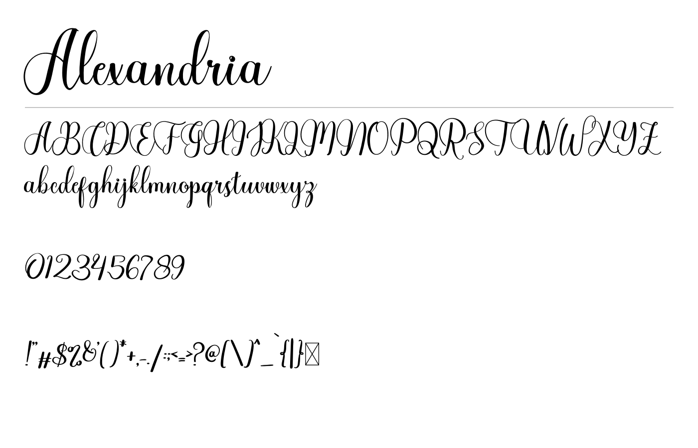 Alexandria Font preview