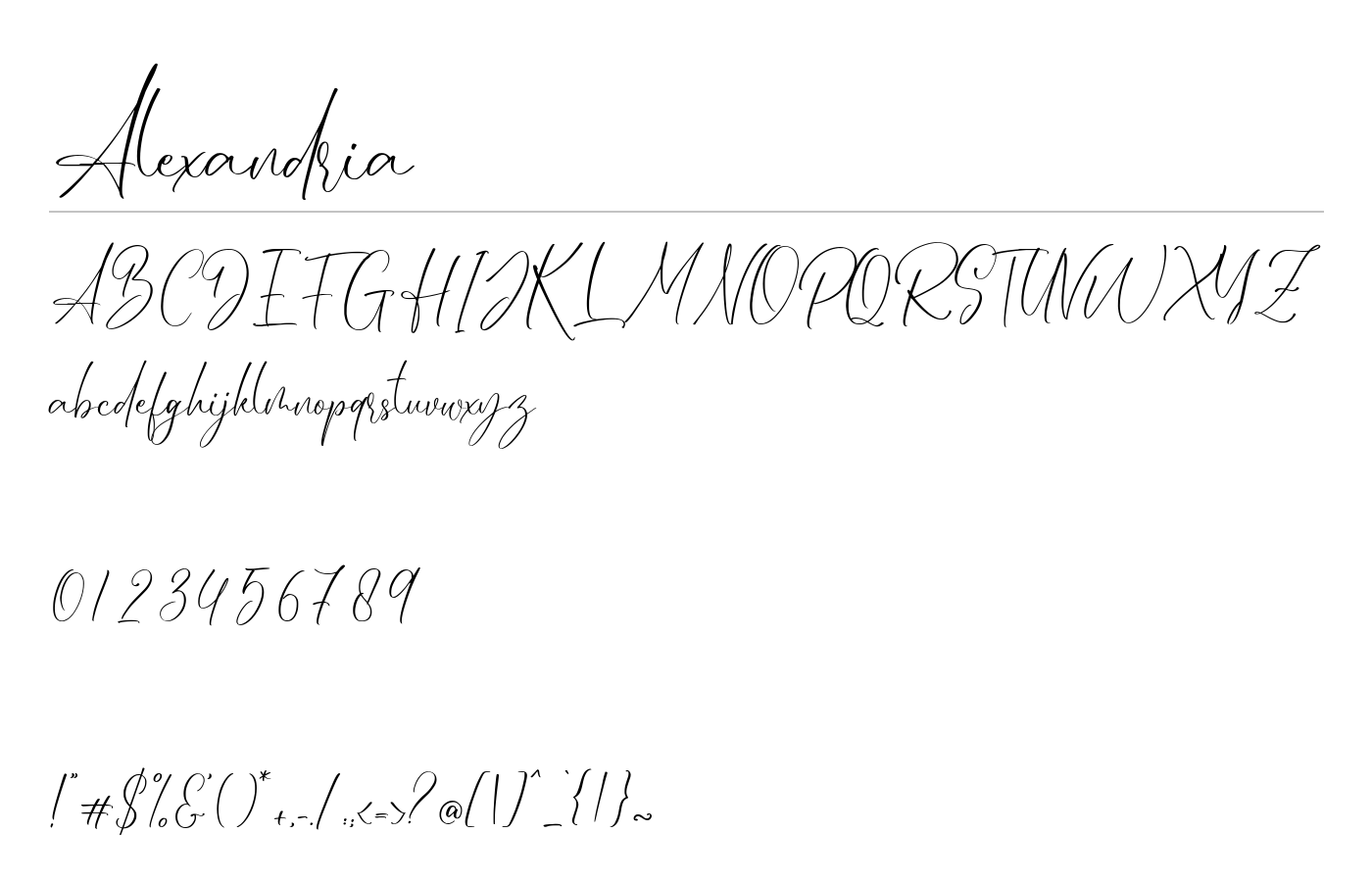 Alexandria Font preview