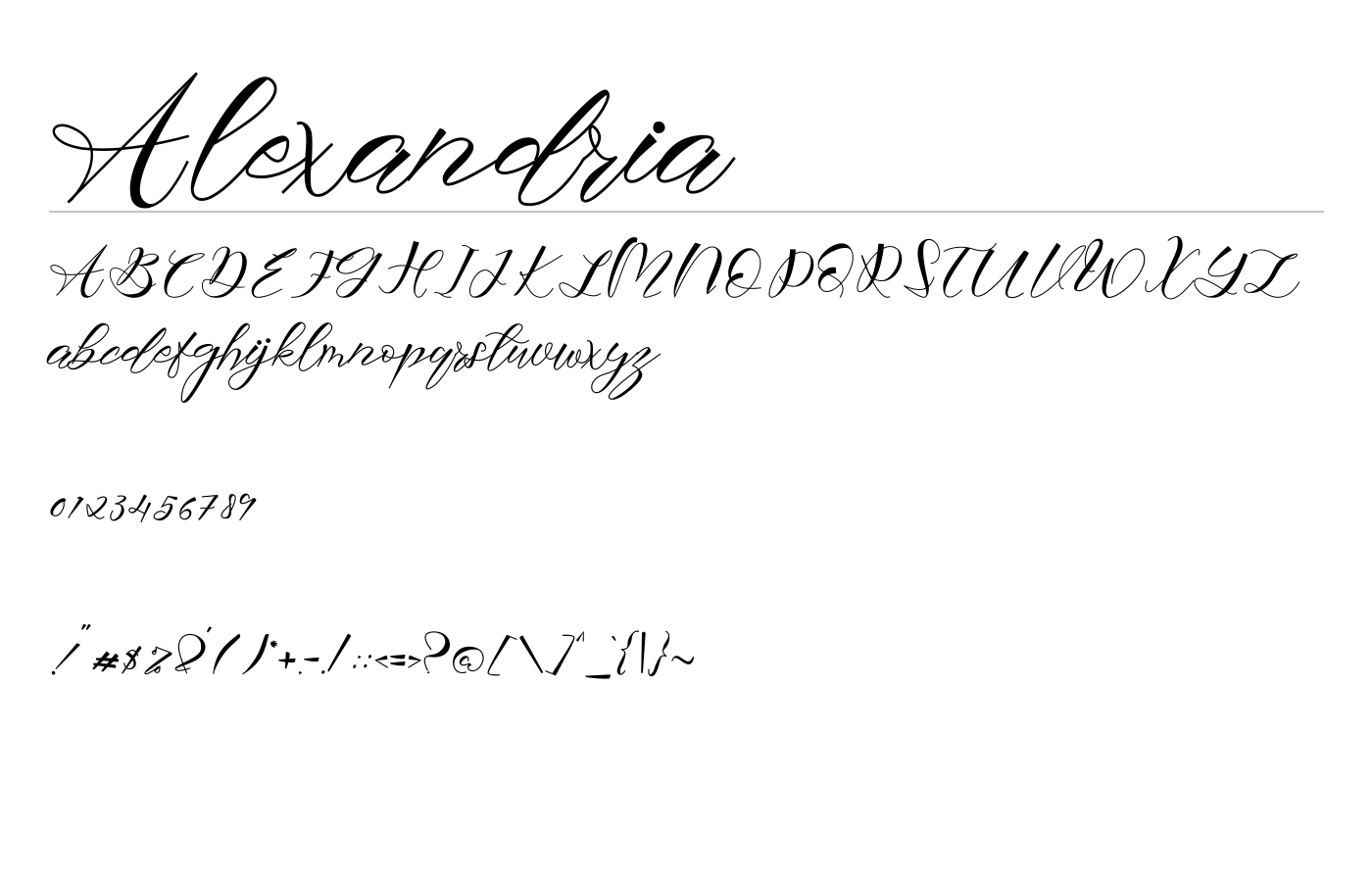 Alexandria Font preview