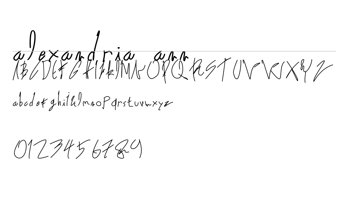 alexandria ann Font preview