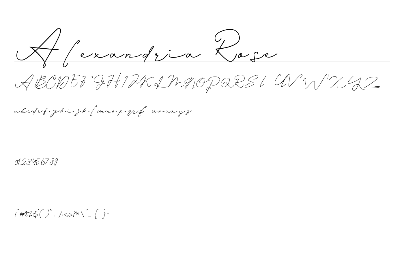 Alexandria Rose Font preview