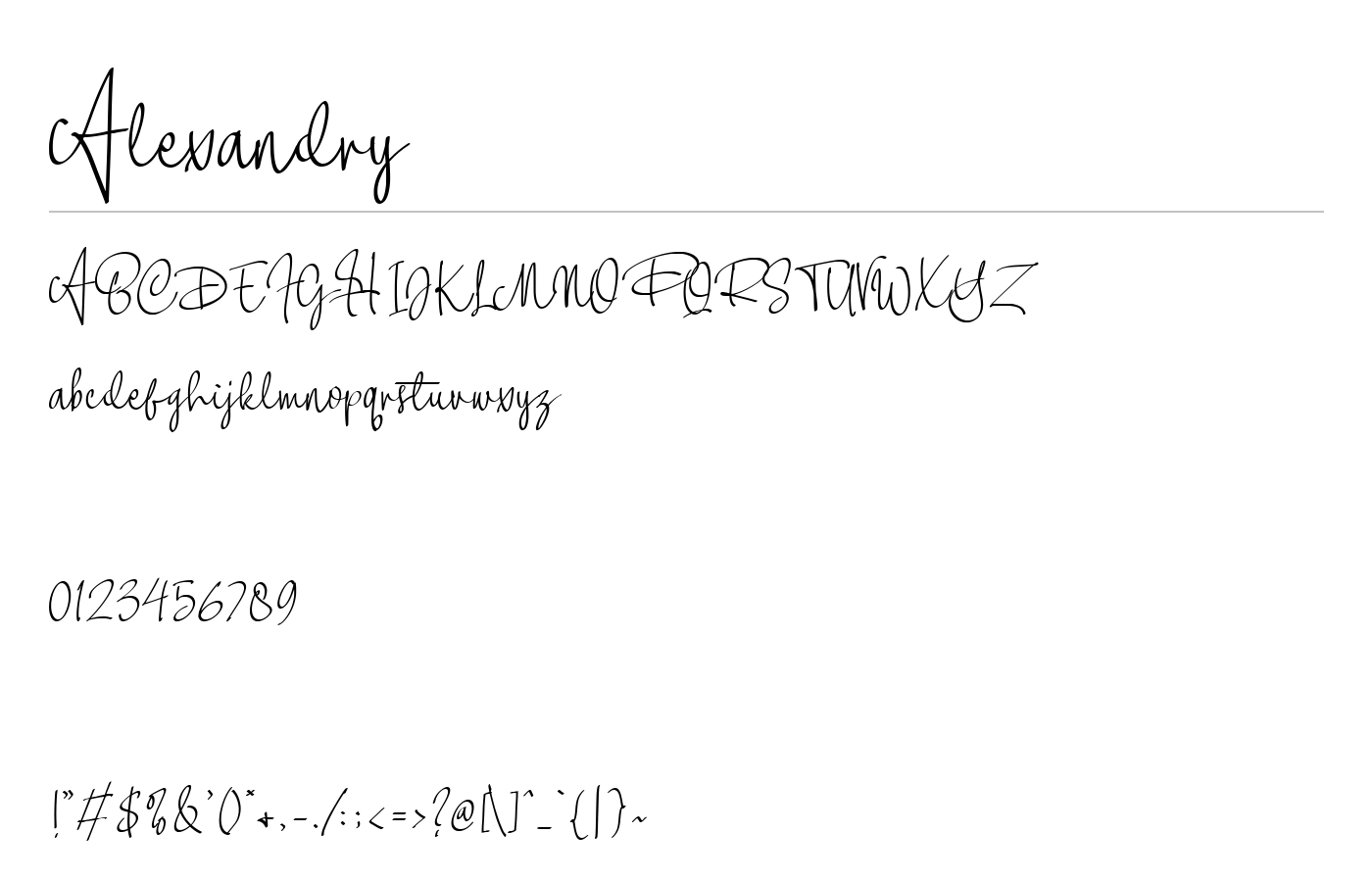Alexandry Font preview