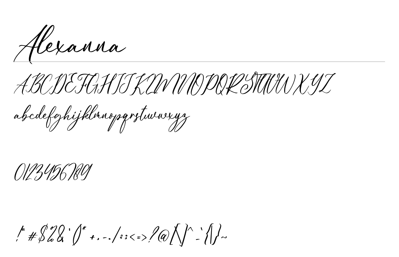 Alexanna Font preview