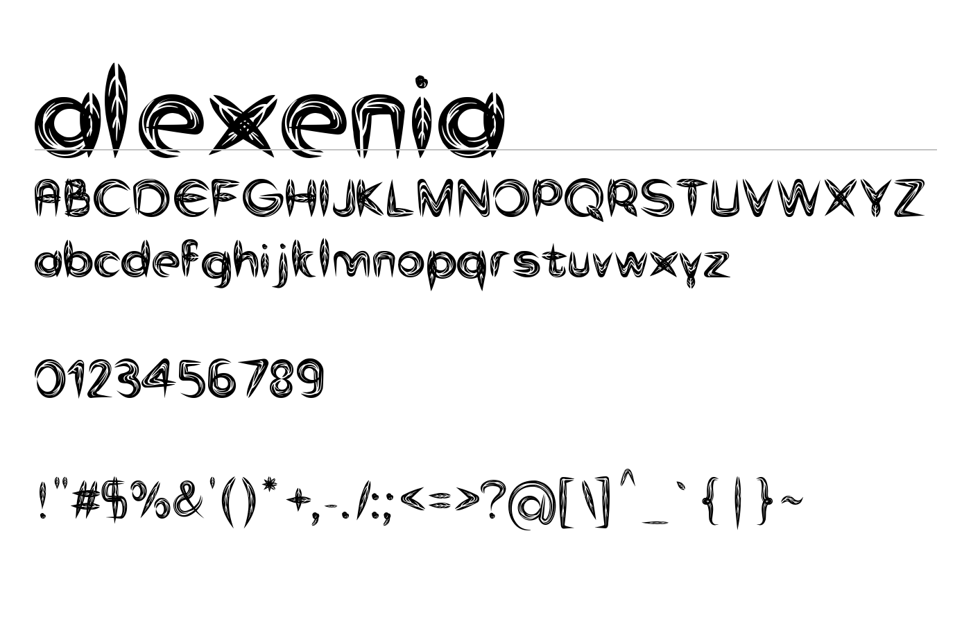 Alexenia Font preview