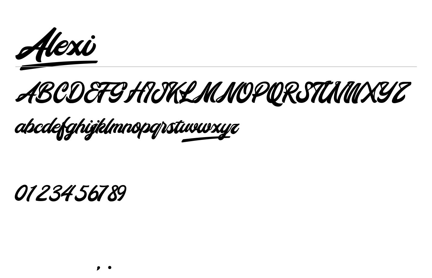 Alexi Font preview