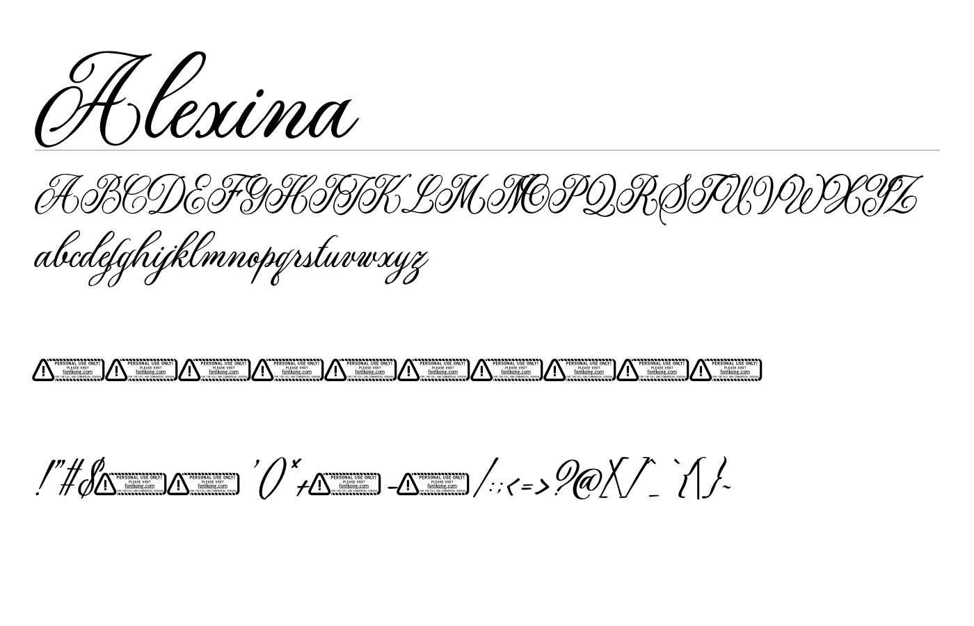 Alexina Font preview
