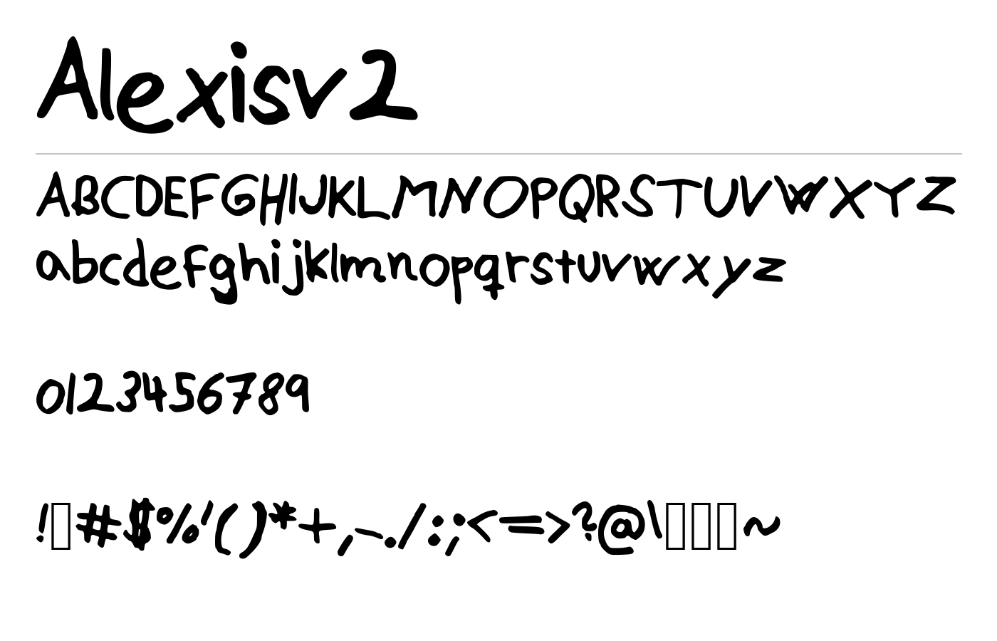 Alexisv2 Font preview