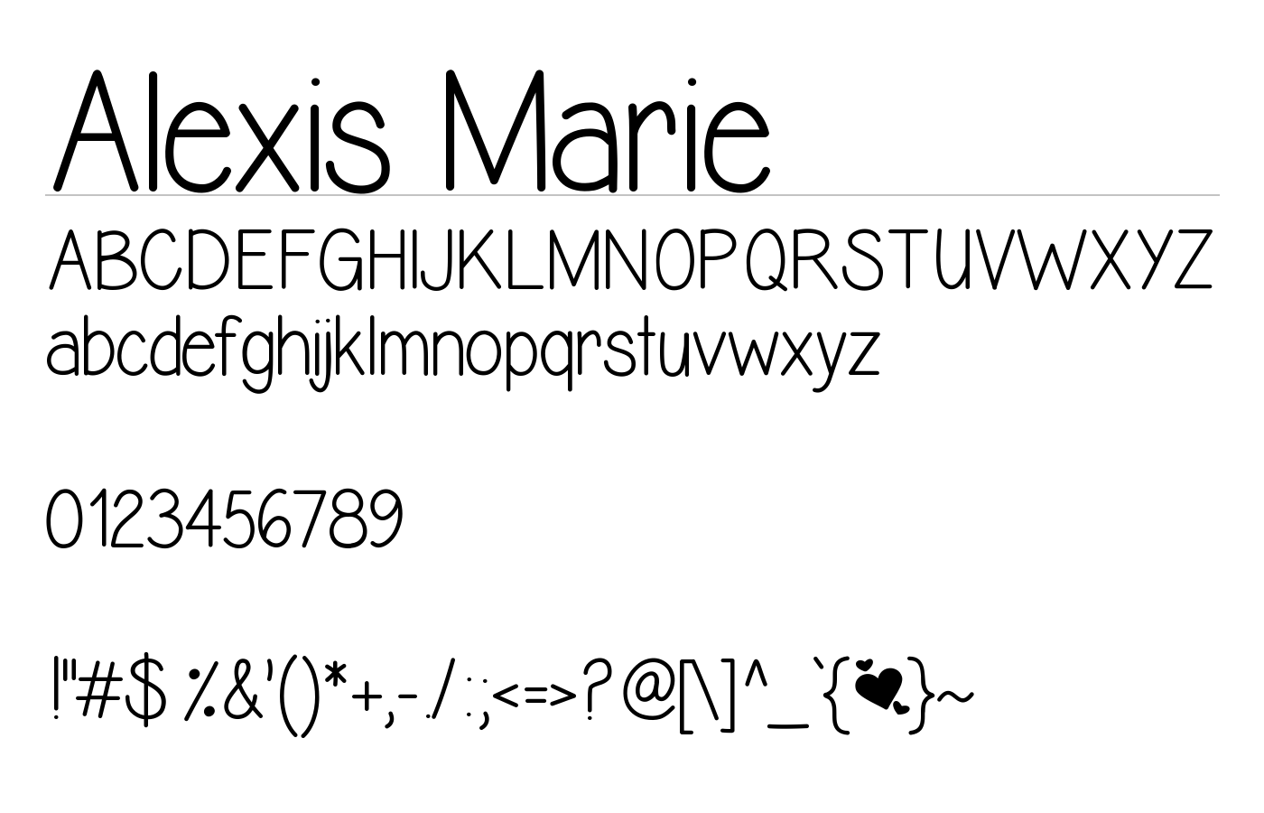 Alexis Marie Font preview