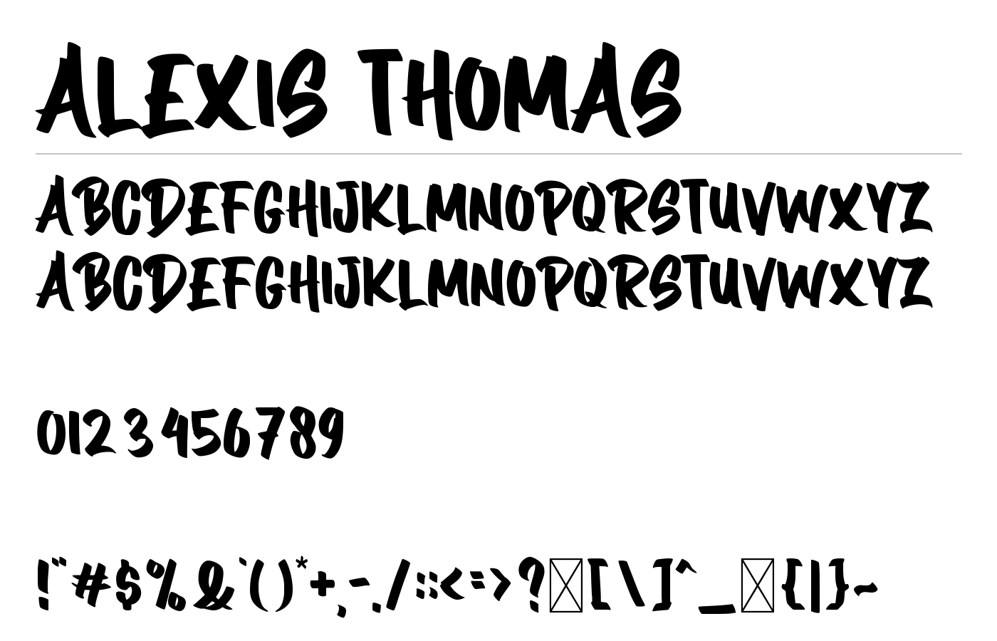 Alexis Thomas Font preview
