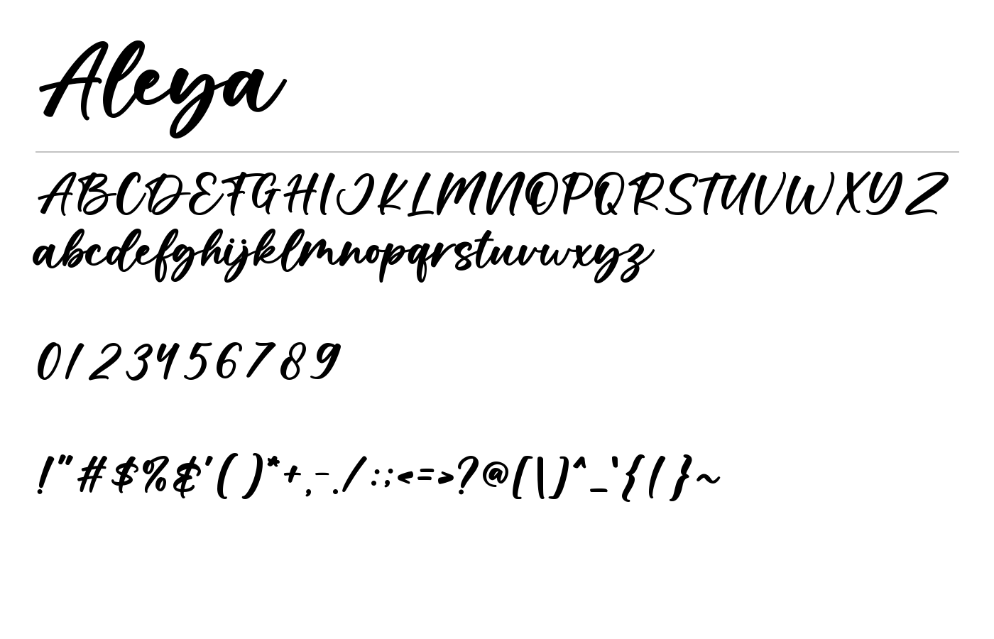 Aleya Font preview