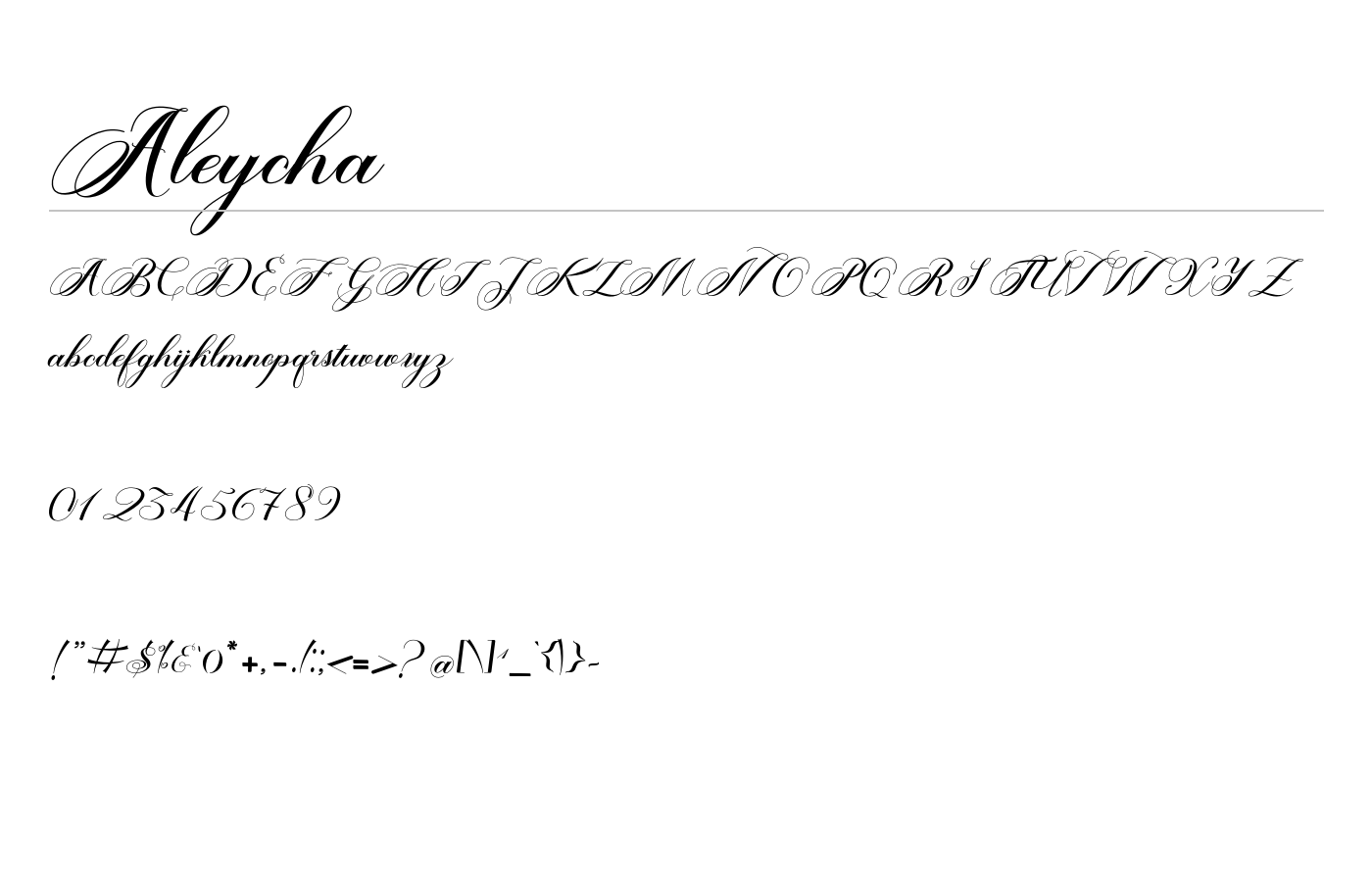 Aleycha Font preview