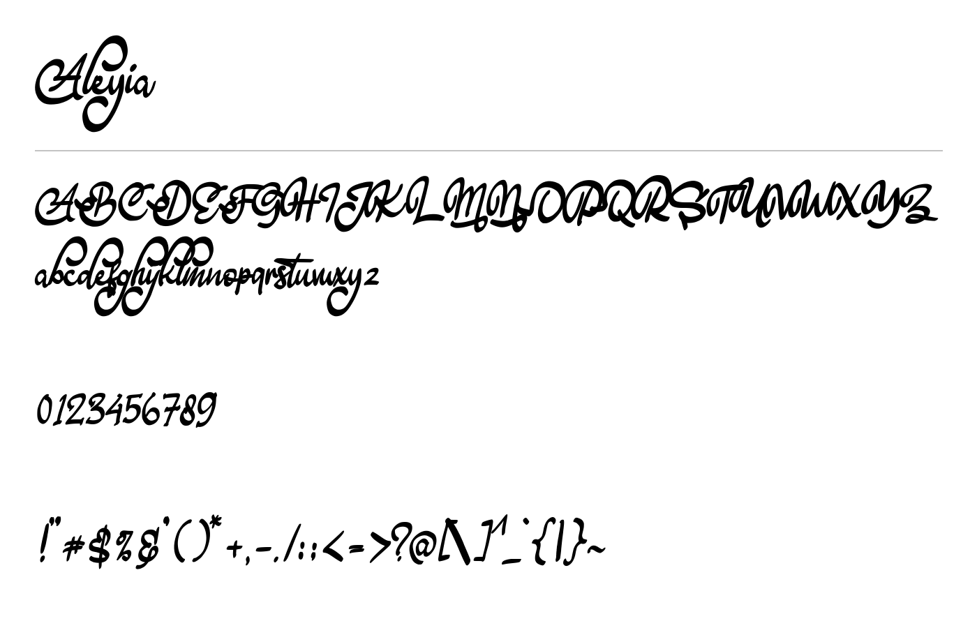 Aleyia Font preview