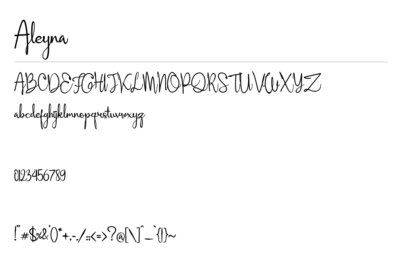 Aleyna Font preview
