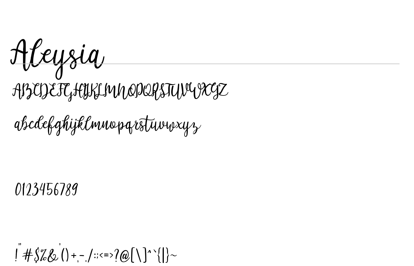 Aleysia Font preview