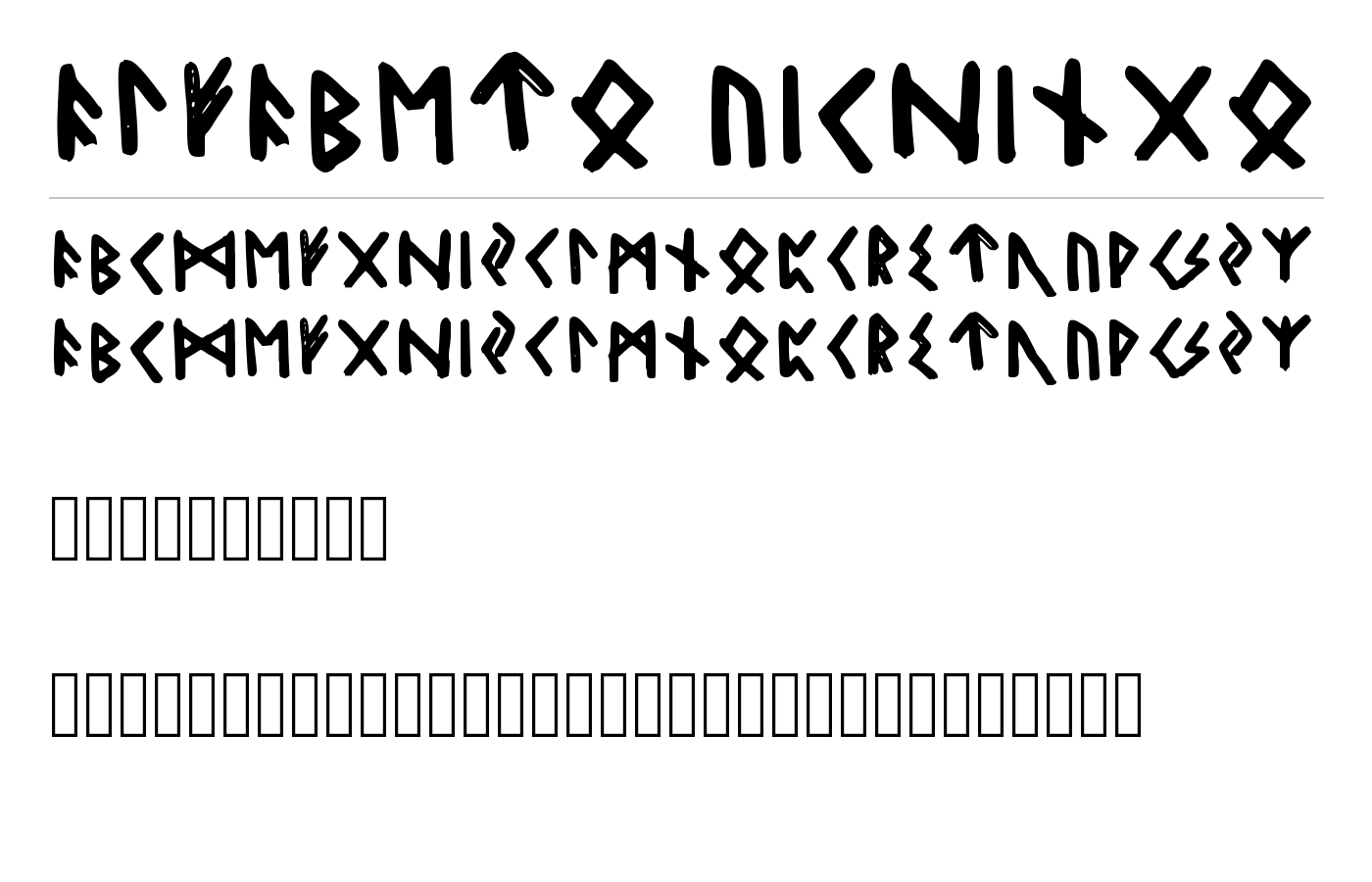 Alfabeto Vichingo Font preview