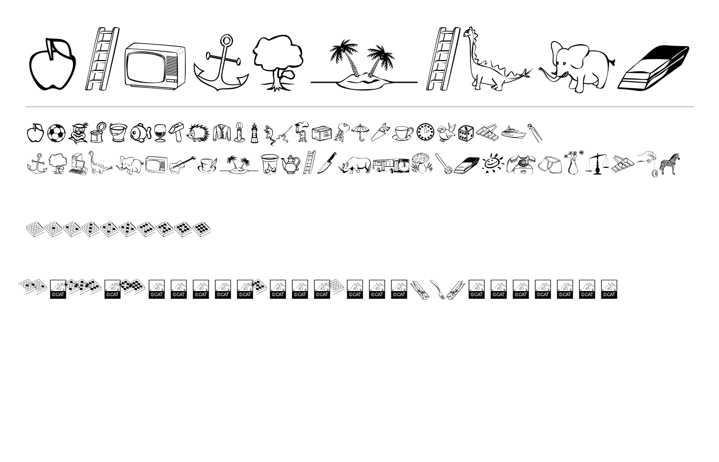 Alfabilder Font preview