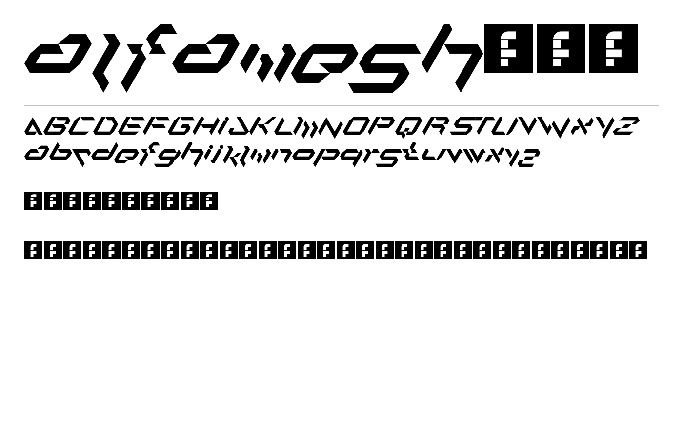 alfamesh001 Font preview