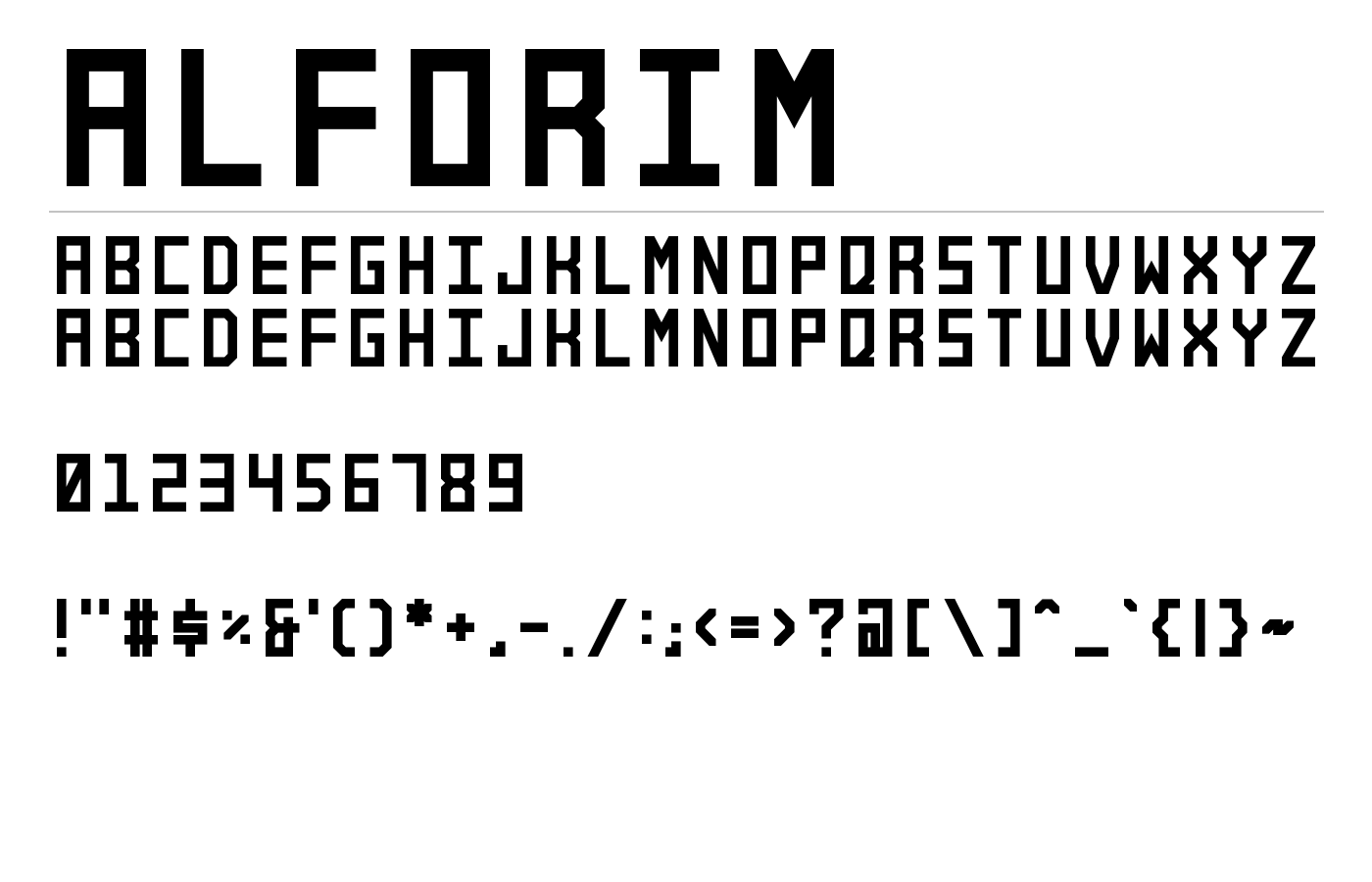 Alforim Font preview