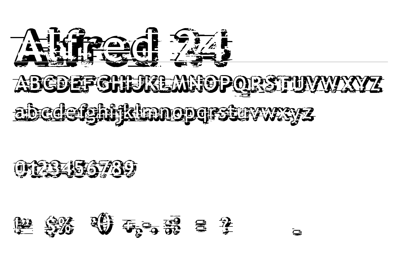 Alfred 24 Font preview