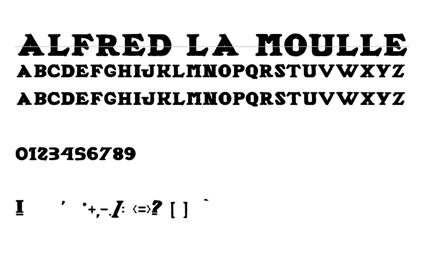 ALFRED LA MOULE Font preview