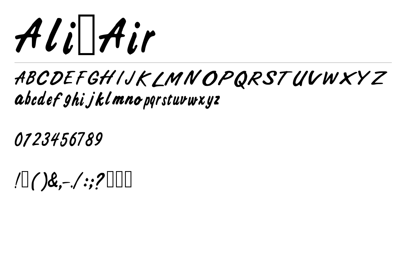 Ali_Air Font preview