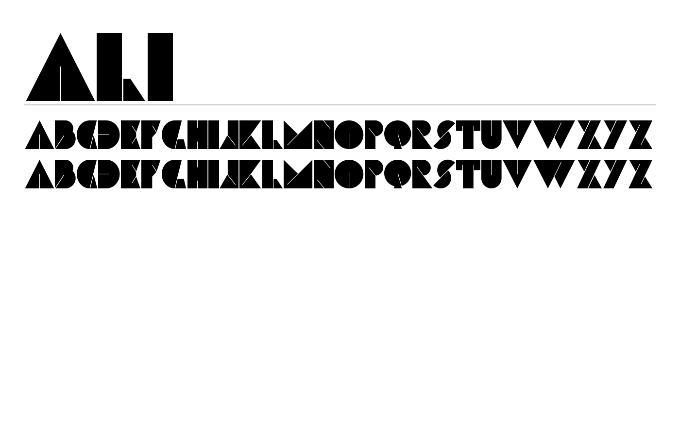 Ali Font preview