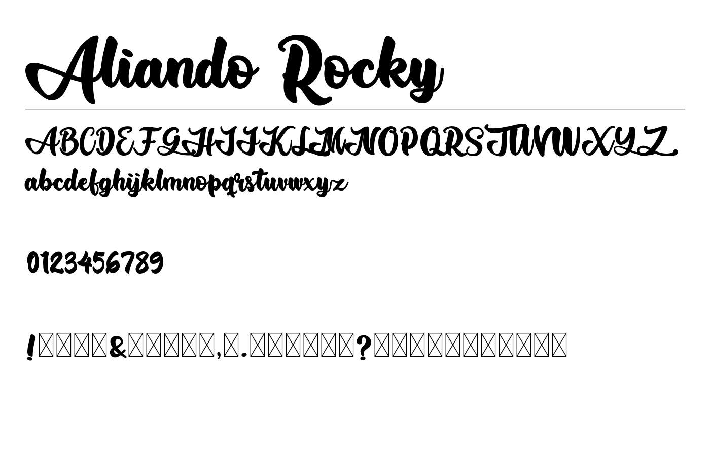 Aliando Rocky Font preview