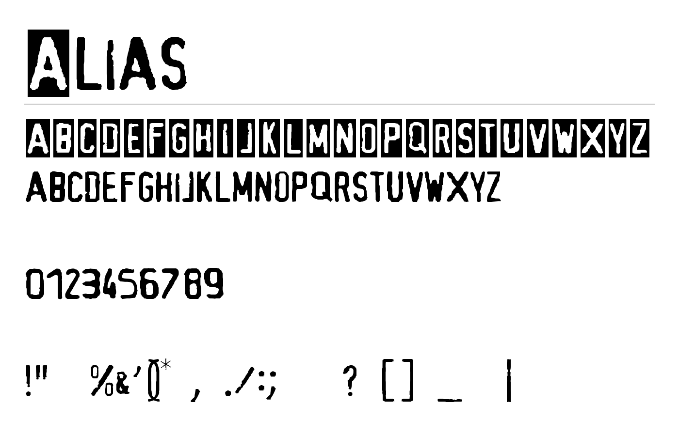 Alias Font preview
