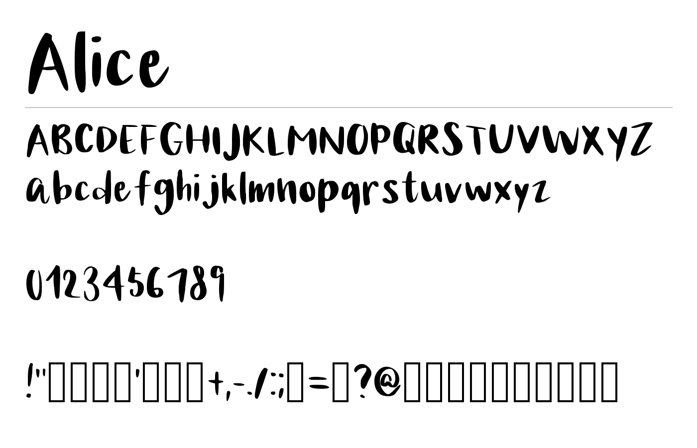 Alice Font preview
